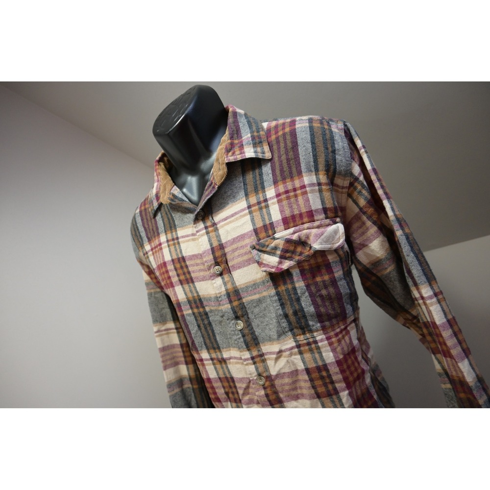 Legendary Whitetails Flannel‎ Shirt Mens Large Plaid Corduroy Trim Excellent